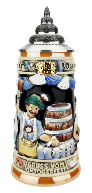 Gruss von Oktoberfest Prosit Beer Stein