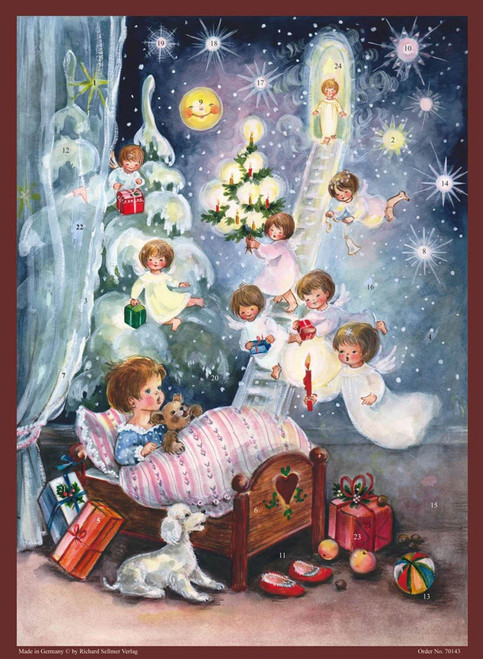 Dreaming of Angels German Christmas Paper Advent Calendar