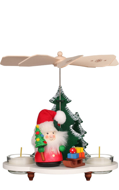 Santa and Toys German Wooden Pyramid - GermanSteins.com