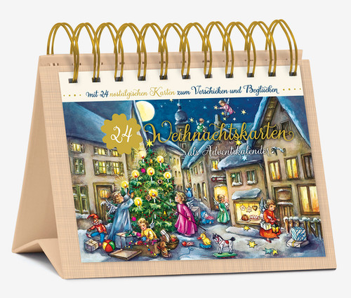 Nostalgic Christmas Card 24 Postcards Tear Off German Advent Calendar 