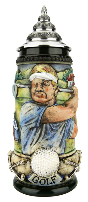 Golfer German Beer Stein