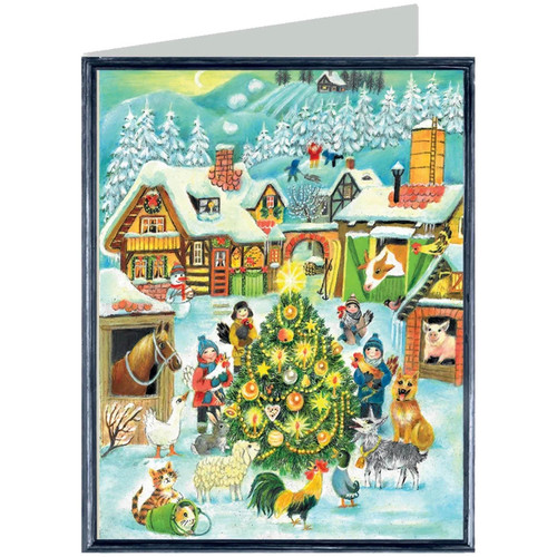 Christmas at the Farm German Christmas Card