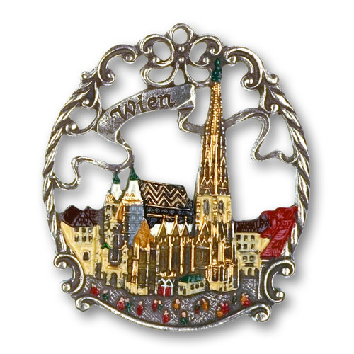 Vienna Wien German Pewter Christmas Tree Ornament