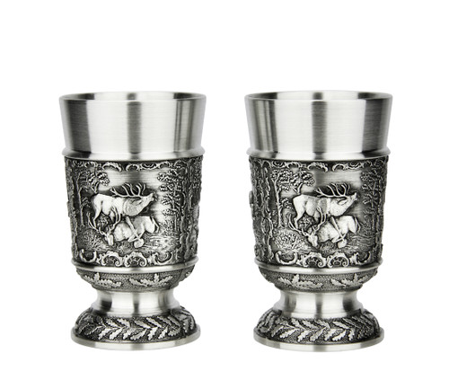 Hunter Pewter Shot Cup 1 oz | Set of 2