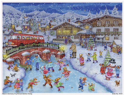 Alpine Christmas Snow German Advent Calendar