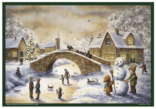 Winter Bridge German Advent Christmas Calendar