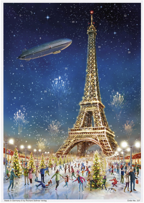 Paris Eiffel Tower German Advent Christmas Calendar