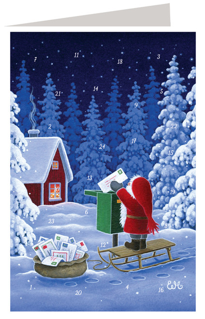 Nisse Posts Letters German Advent Calendar Christmas Card 