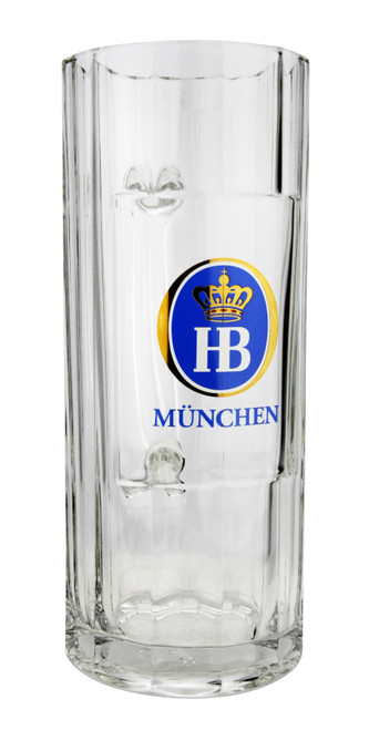 Hofbrauhaus HB Munchen Wallenstein Glass Beer Mug 0.5 Liter