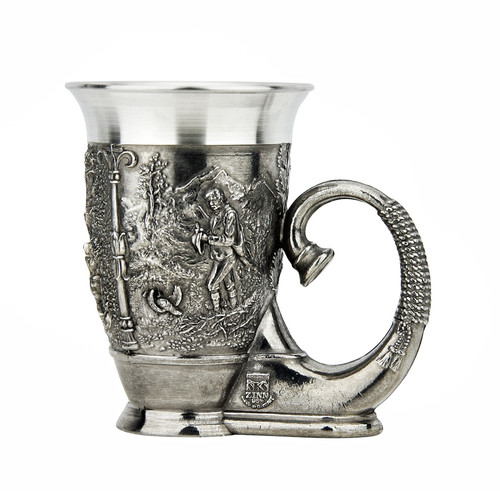 ドイツ軍＊ゼーレンツ＊クロスカントリーガラス杯（実物） SKS Zinn 95% Pewter Small Goblet Toothpick Holder West Germany SKS