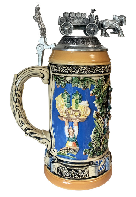 Official Munich Oktoberfest Relief Stein 2025 Beer Wagon Lid