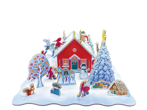 Nisse Cabin Pop-Out Craft 3D German Christmas Advent Calendar