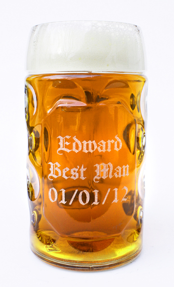 Personalized Pint Glass - Engraved with Your Name and/or Text - 500 ml - Dishwasher Safe - High-Quality Laser Engraving