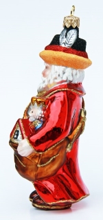 German Santa Glass Christmas Ornament