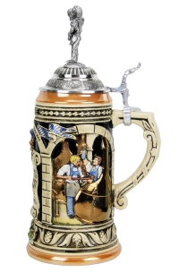 Authentic german beer stein with lid