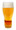 Back of Glass German Drinking Boot, 1L, Full of Beer