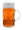 Left Side of 1 Liter Dimpled Glass German Beer Mug