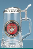 Authentic German Beer Stein with USMC Eagle, Globe & Anchor
