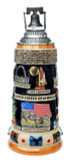 United States Panorama Beer Stein with Liberty Bell Lid