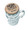 Wood Beer Mug Cover on 1L Mug, Showing Bavarian Crest on Lid