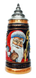 Christmas Ceramic Beer Stein with Lid