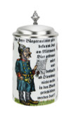 Reinheitsgebot collectible porcelain beer stein with lid