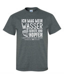 Hofbrauhaus HB I Like My Water with Barley & Hops | Gray T Shirt