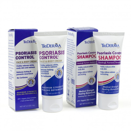 Psoriasis Control Cream + Shampoo Bundle 0.5 oz - Travel / Trial Bundle