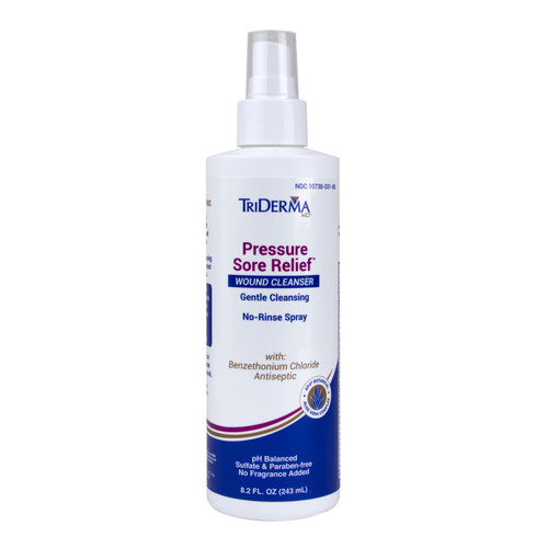 Pressure Sore Relief Wound Cleanser No Rinse Antibacterial Spray 8.2 fl oz