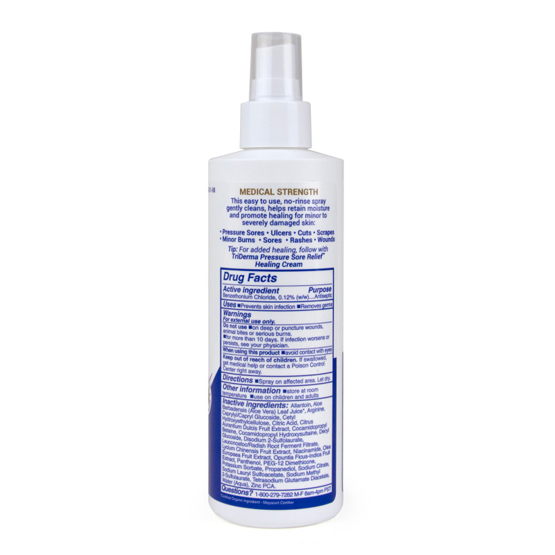 Pressure Sore Relief Wound Cleanser No Rinse Antibacterial Spray