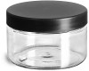 4 oz Heavy Wall PET Jars W/Black Foam Lined Caps