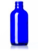 4 oz (125 ml) Blue Boston Round Glass Bottles W/Cone Caps