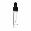 1 Dram Glass Vials With Glass Dropper - Clear