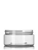 8 oz Clear Pet Heavy Wall Jars With Natural Smooth Plastic Lined Caps