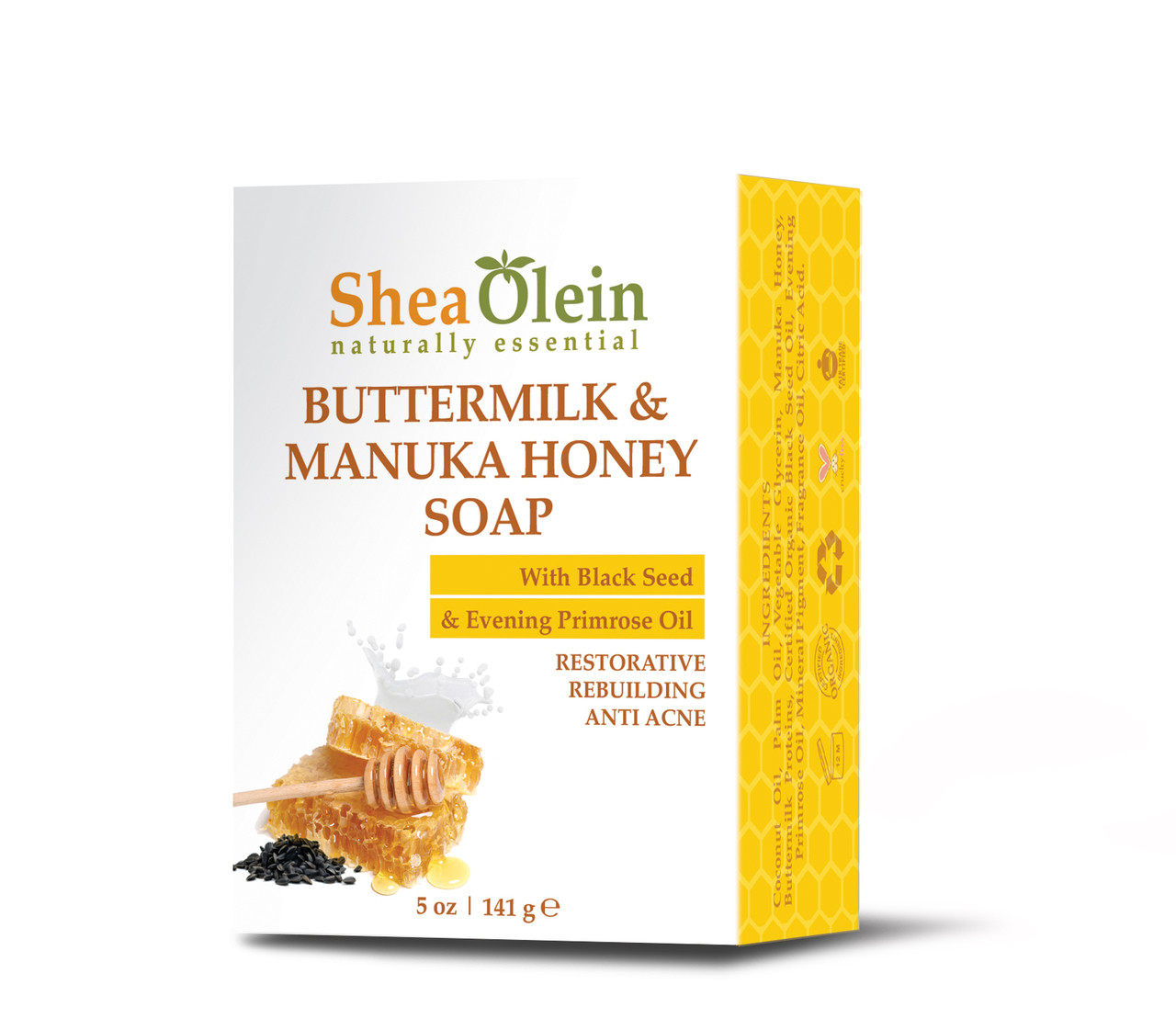 Buttermilk  Manuka Honey Soap w/Black Seed & Evening Primrose Oil