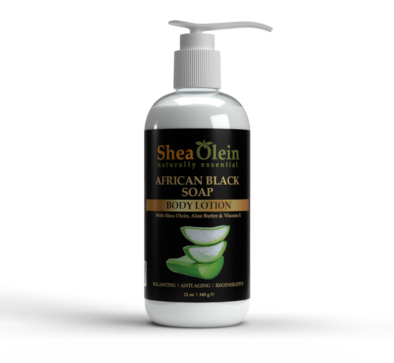 African Black Soap Body Lotion w/Shea Olein, Aloe & Vitamin E.