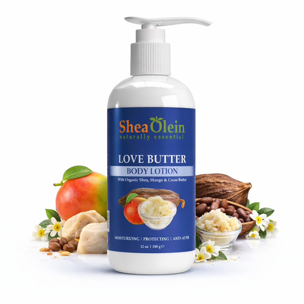 Love Butter Body Lotion with Organic Shea, Mango & Cocoa Butter – 12 fl oz