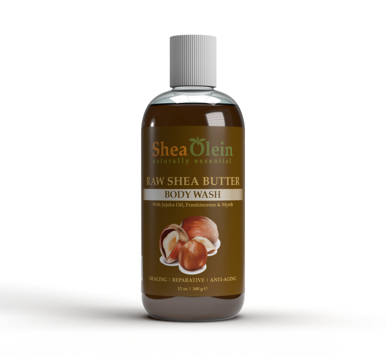 Raw Shea Butter Body Wash W/ Jojoba Oil, Frank & Myrrh Extracts 12 fl oz.
