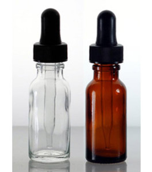 15ml,1/2 oz Boston Round Bottles with Glass Dropper