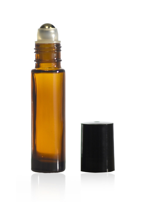 10 mL amber roll on bottles with steel ball 10 mL amber roll on bottles with steel ball