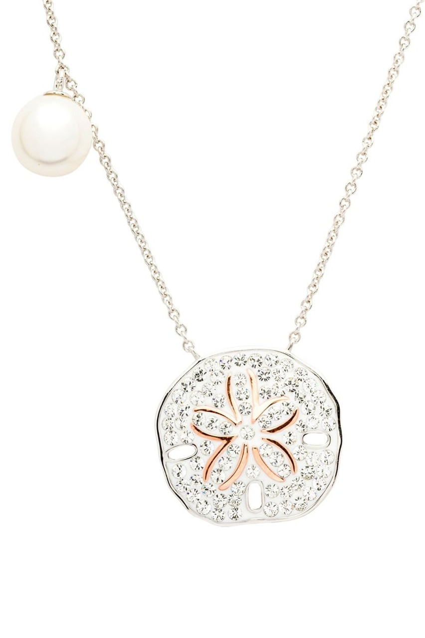 Swarovski Pearl Drop Necklace & Earrings Set | Bridal Jewelry Set