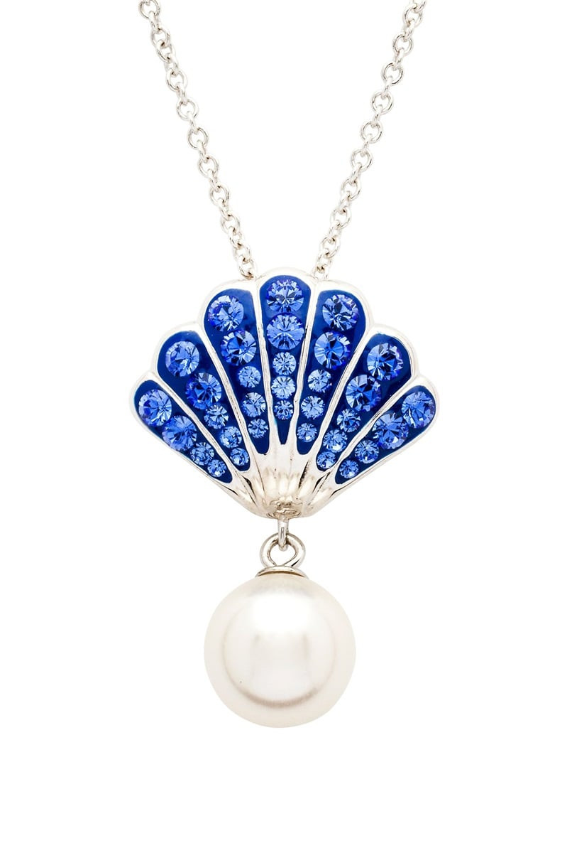 SWAROVSKI スワロフスキー シェル パール ブルー Blue Swarovski Crystal Shell and Pearl Necklace