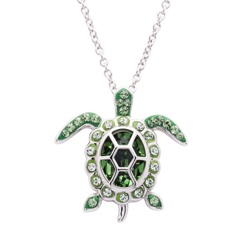 August Turtle Birthstone Pendant