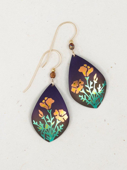 Poppy Flower Earrings