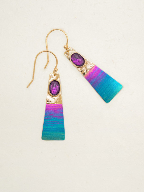 Teal Gold Regalia Earrings