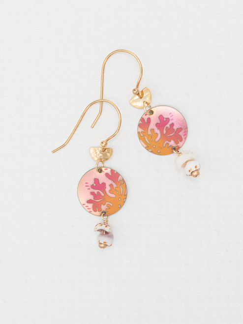 Golden Coral Reef Earrings