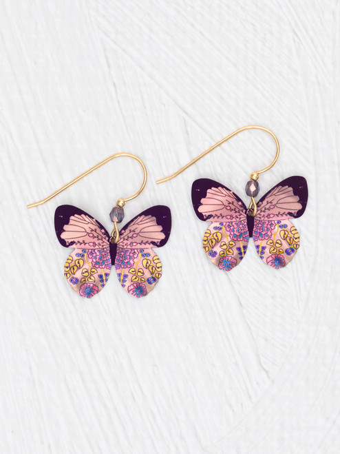 Blooming Butterfly Earrings - Blooming Pink