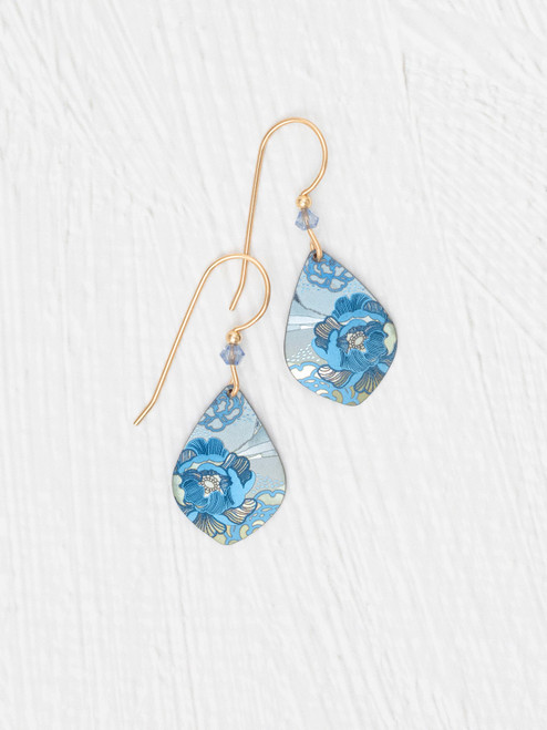 Aubrey Earrings - Sky Blue/Gold