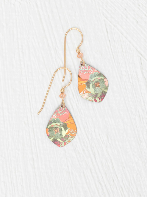 Aubrey Earrings - Blooming Coral/Gold