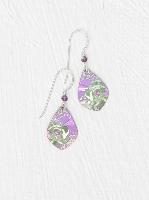 Aubrey Earrings - Violet/Silver